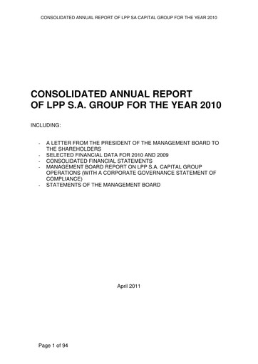 Vorschaubild LPP SA Jahresbericht 2010