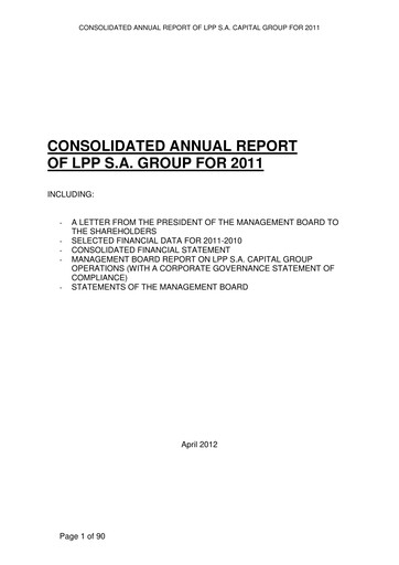 Vorschaubild LPP SA Jahresbericht 2011