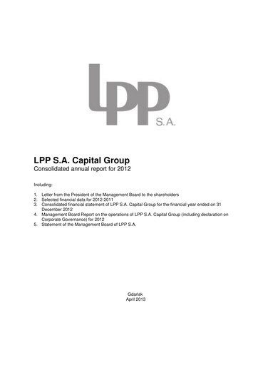 Vorschaubild LPP SA Jahresbericht 2012