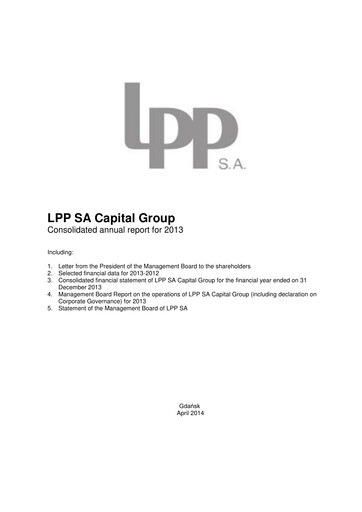 Vorschaubild LPP SA Jahresbericht 2013
