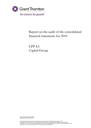 Vorschaubild LPP SA Finanzmitteilung 2016