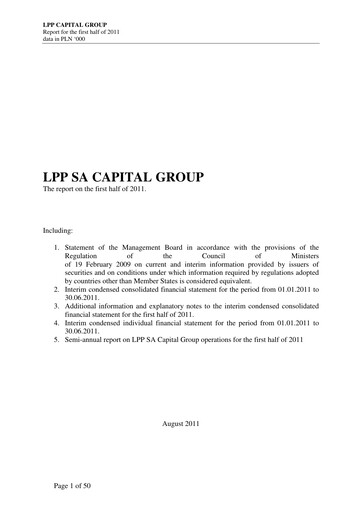 Vorschaubild LPP SA Halbjahresbericht 2011-h1