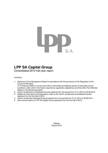 Vorschaubild LPP SA Halbjahresbericht 2012-h1