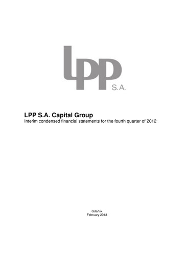 Thumbnail LPP SA Quarterly Report 2012-q4