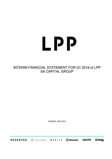 Thumbnail LPP SA Quarterly Report 2016-q1