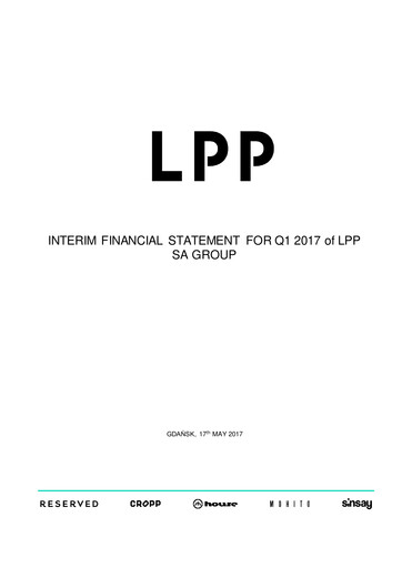 Thumbnail LPP SA Quarterly Report 2017-q1
