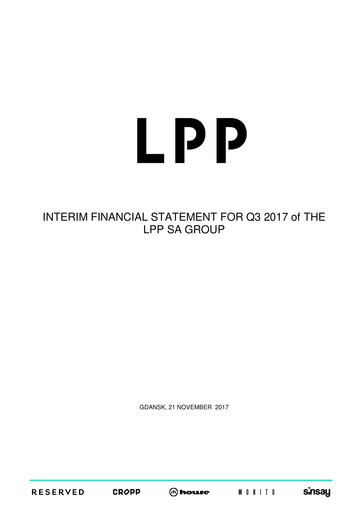 Thumbnail LPP SA Quarterly Report 2017-q3