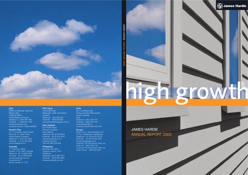 Thumbnail James Hardie Industries
 Annual Report 2003