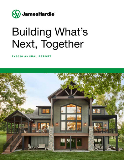 Thumbnail James Hardie Industries
 Annual Report fy2026