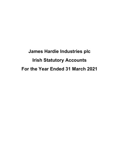 Thumbnail James Hardie Industries
 Financial Statement fy2021