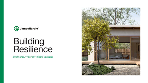 Thumbnail James Hardie Industries
 Sustainability Report fy2025