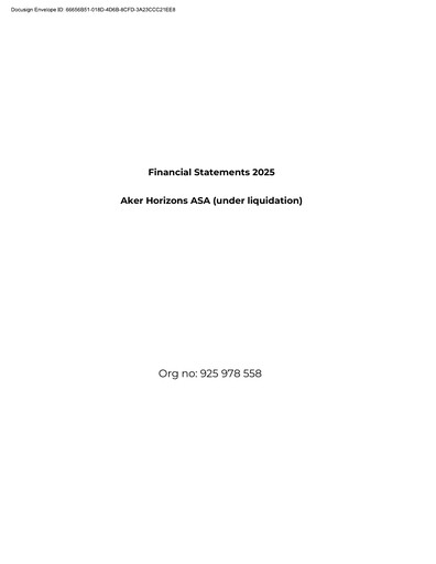 Thumbnail Aker Horizons Annual Report 2025