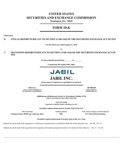 Thumbnail Jabil Annual Report 2022