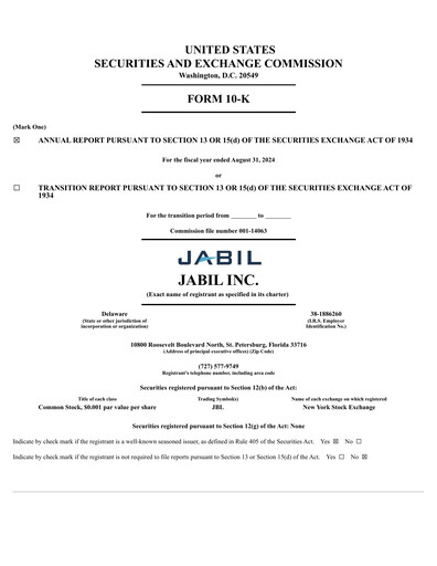 Miniature Jabil Rapport annuel 2024