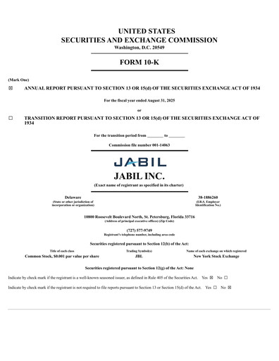 Miniature Jabil Rapport annuel 2025