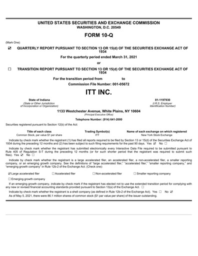 Miniature ITT Rapport trimestriel 2021-q1