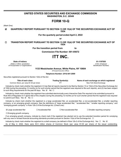 Miniature ITT Rapport trimestriel 2022-q1