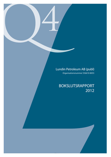 Miniature Orrön Energy Rapport financier 2012