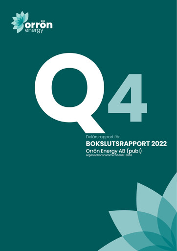Miniature Orrön Energy Rapport financier 2022