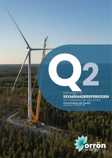 Miniature Orrön Energy Rapport semestriel 2023-h1