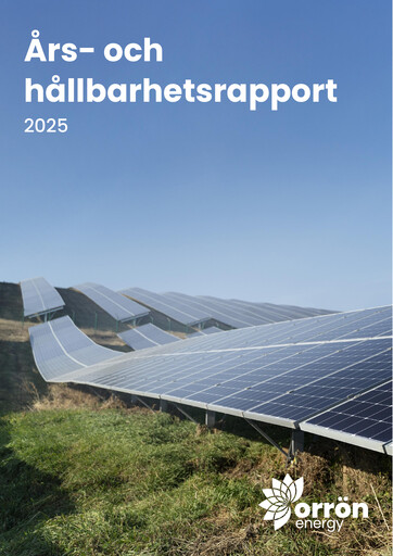 Thumbnail Orrön Energy Sustainability Report 2025