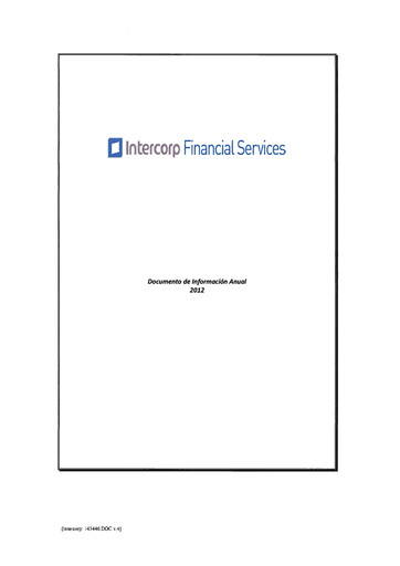 Vorschaubild Intercorp Financial Services Jahresbericht 2012