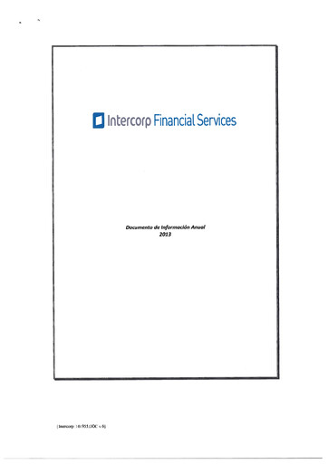 Vorschaubild Intercorp Financial Services Jahresbericht 2013