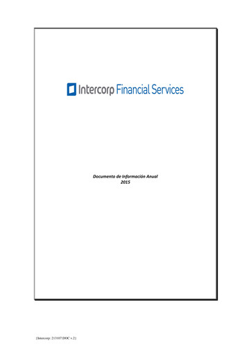 Vorschaubild Intercorp Financial Services Jahresbericht 2015