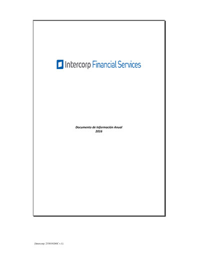 Vorschaubild Intercorp Financial Services Jahresbericht 2016