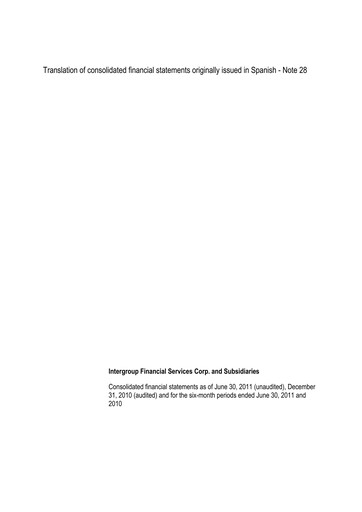 Vorschaubild Intercorp Financial Services Finanzmitteilung 2011-h1