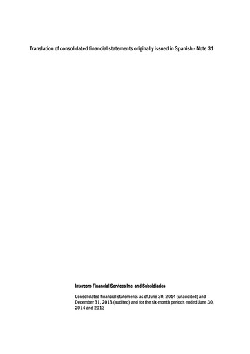 Vorschaubild Intercorp Financial Services Finanzmitteilung 2014-h1