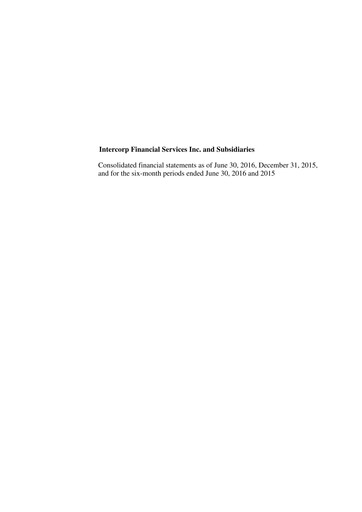 Vorschaubild Intercorp Financial Services Finanzmitteilung 2016-h1