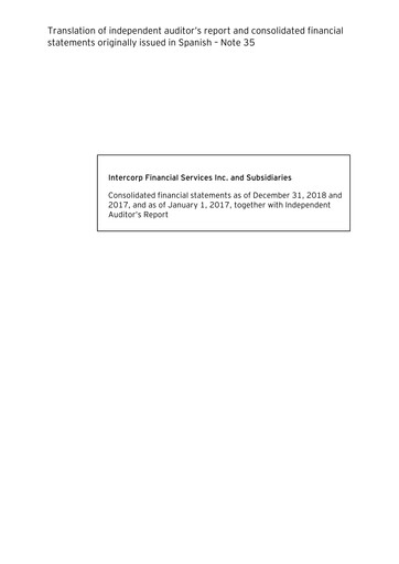 Vorschaubild Intercorp Financial Services Finanzmitteilung 2018