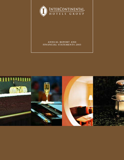 Thumbnail InterContinental Hotels Group
 Annual Report 2003