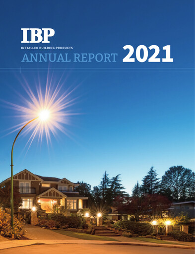 Thumbnail Installed Building Products Annual Report 2021