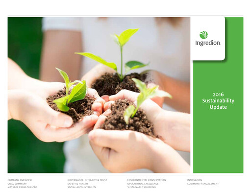 Thumbnail Ingredion Sustainability Report 2016