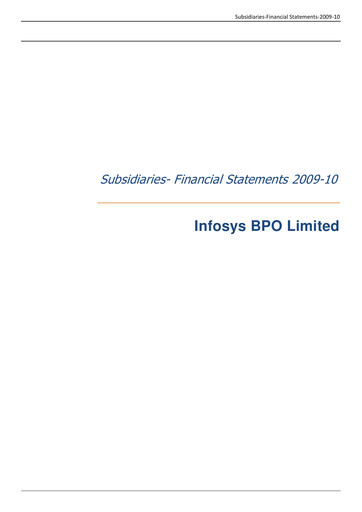 Vorschaubild Infosys Finanzmitteilung 2009-2010