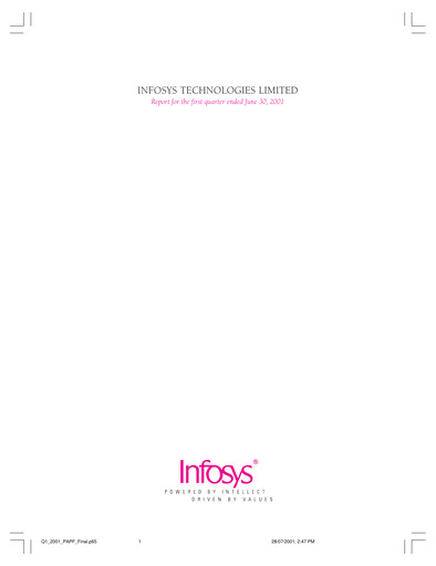 Vorschaubild Infosys Quartalsbericht 2001-q1