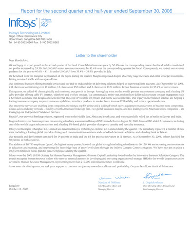 Vorschaubild Infosys Quartalsbericht 2006-q2