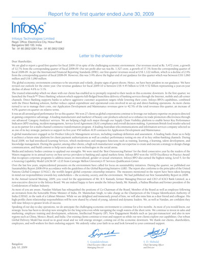 Vorschaubild Infosys Quartalsbericht 2009-q1