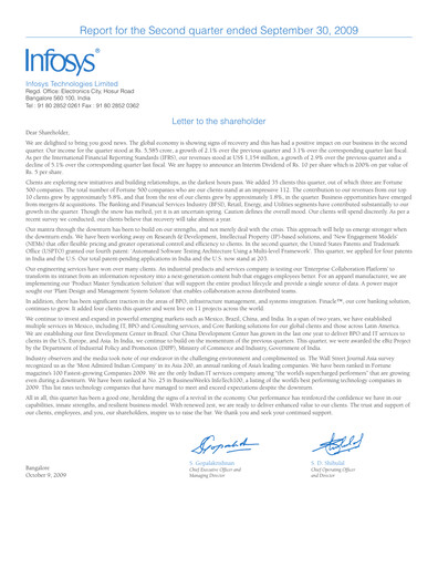 Vorschaubild Infosys Quartalsbericht 2009-q2