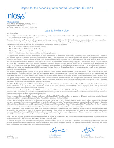 Vorschaubild Infosys Quartalsbericht 2011-q2