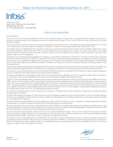 Vorschaubild Infosys Quartalsbericht 2011-q3
