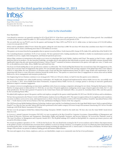 Vorschaubild Infosys Quartalsbericht 2013-q3