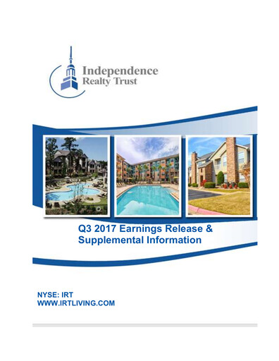 Thumbnail Independence Realty Trust
 Quarterly Report 2017-q3