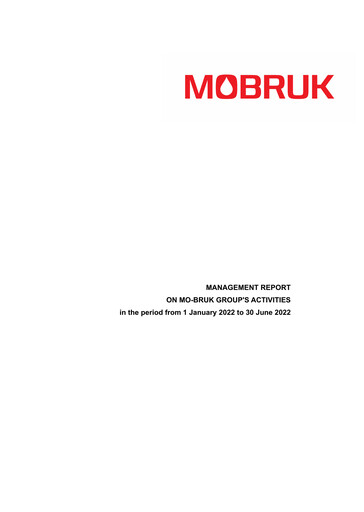 Miniature Mo-BRUK S.A. Rapport semestriel 2022-h1
