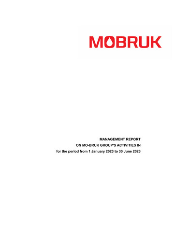 Miniature Mo-BRUK S.A. Rapport semestriel 2023-h1