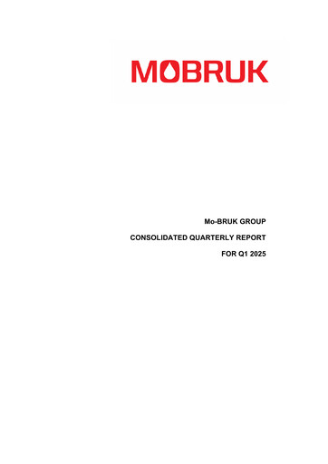 Miniature Mo-BRUK S.A. Rapport trimestriel 2025-q1