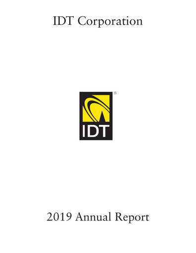 Thumbnail IDT Corporation
 Annual Report 2019