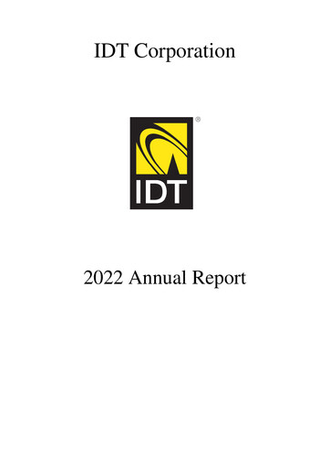 Thumbnail IDT Corporation
 Annual Report 2022